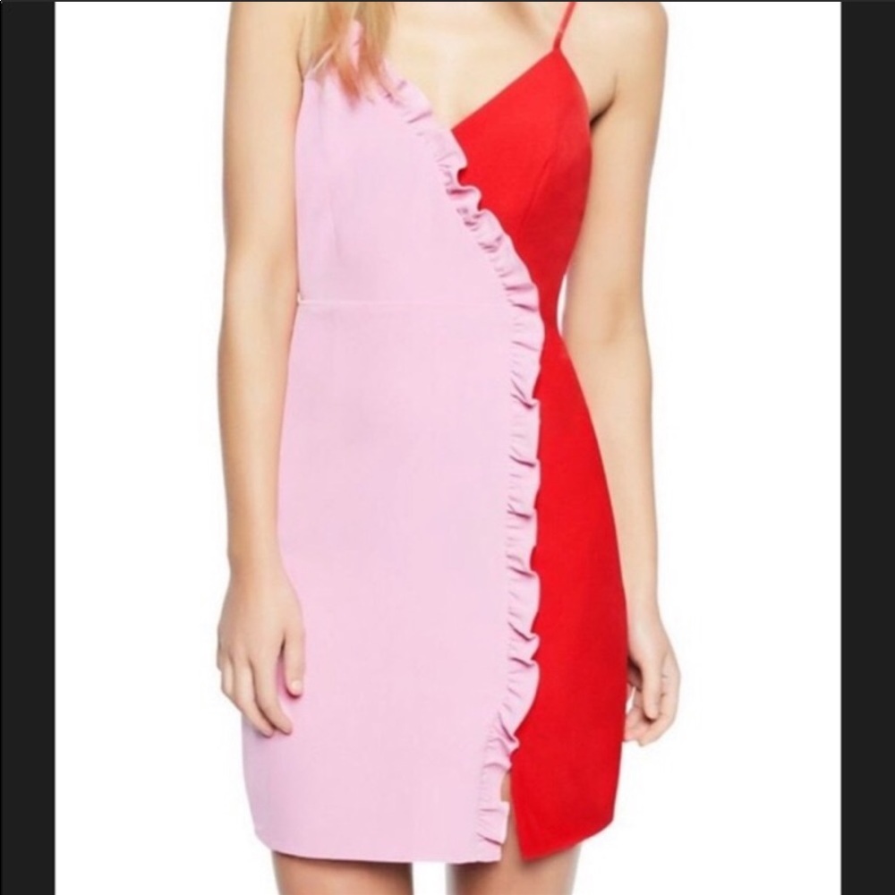 ❤️Anthro Color block Ruffle Dress💋 - Picture 2 of 7